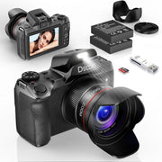 4K 64MP Digital Camera 18X Zoom Touch Screen Vlogging Camera Kit