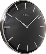 Modern Wall Clock 40cm Black Pewter Finish Quartz Battery Silent Living Room