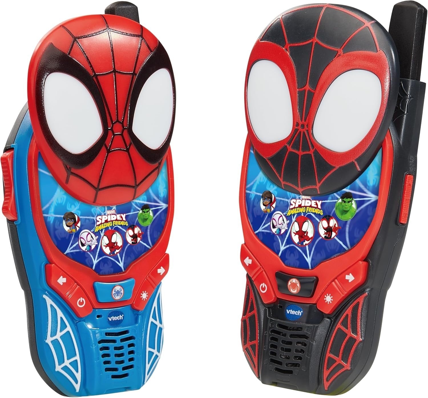 Kids Spidey Walkie Talkies 2 Pack Light Up Toys 200m Range Gift