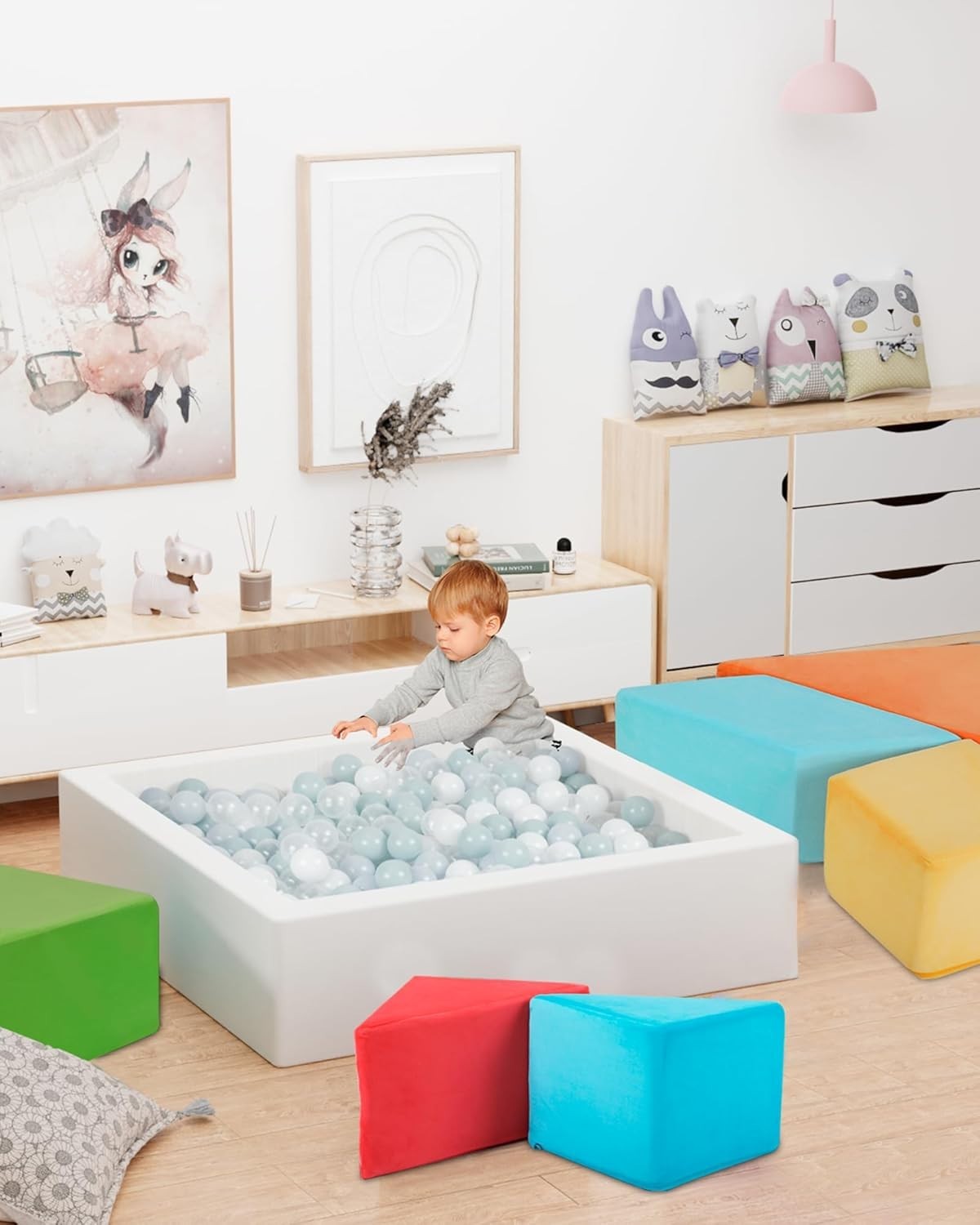 Modular Kids Play Sofa with Puzzle Design & Ball Pit – Soft, Creative Fun