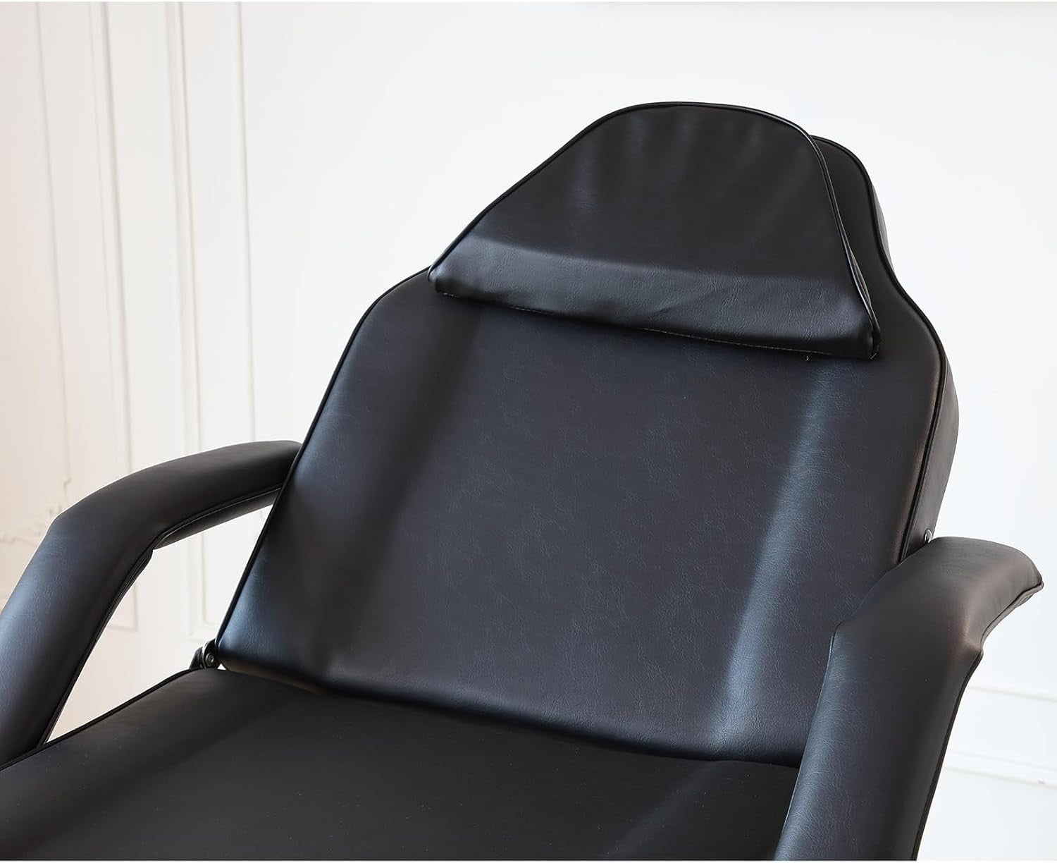 Electric 3-Section Beauty Massage Bed Adjustable Therapy Chair w/ Stool Black