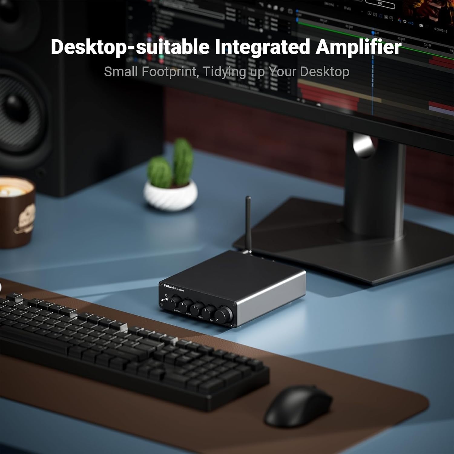 2.1 Bluetooth Amplifier 165Wx2+350W Subwoofer HiFi Amp