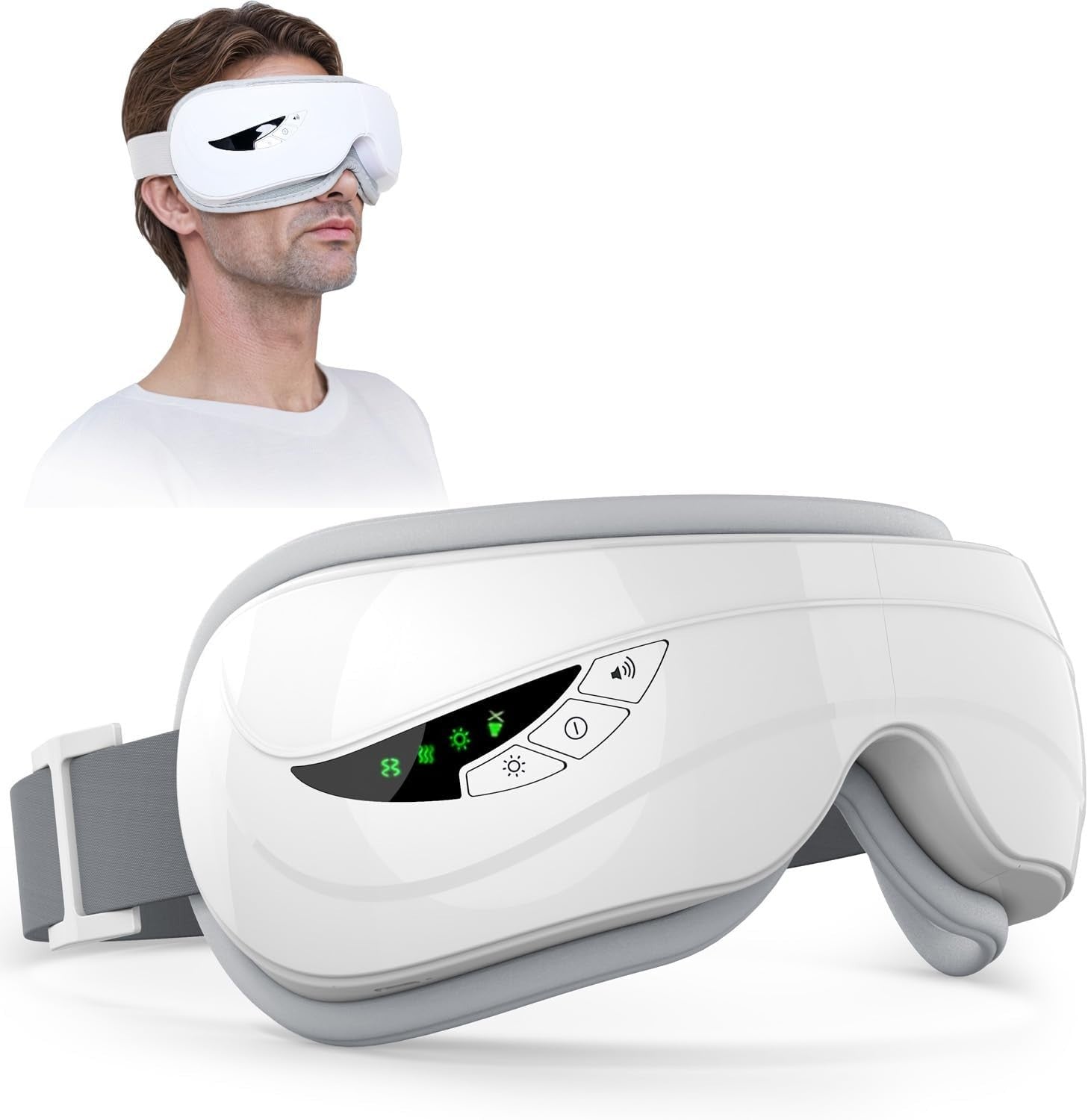 Heated Eye Massager Mask with Music 5 Modes Foldable