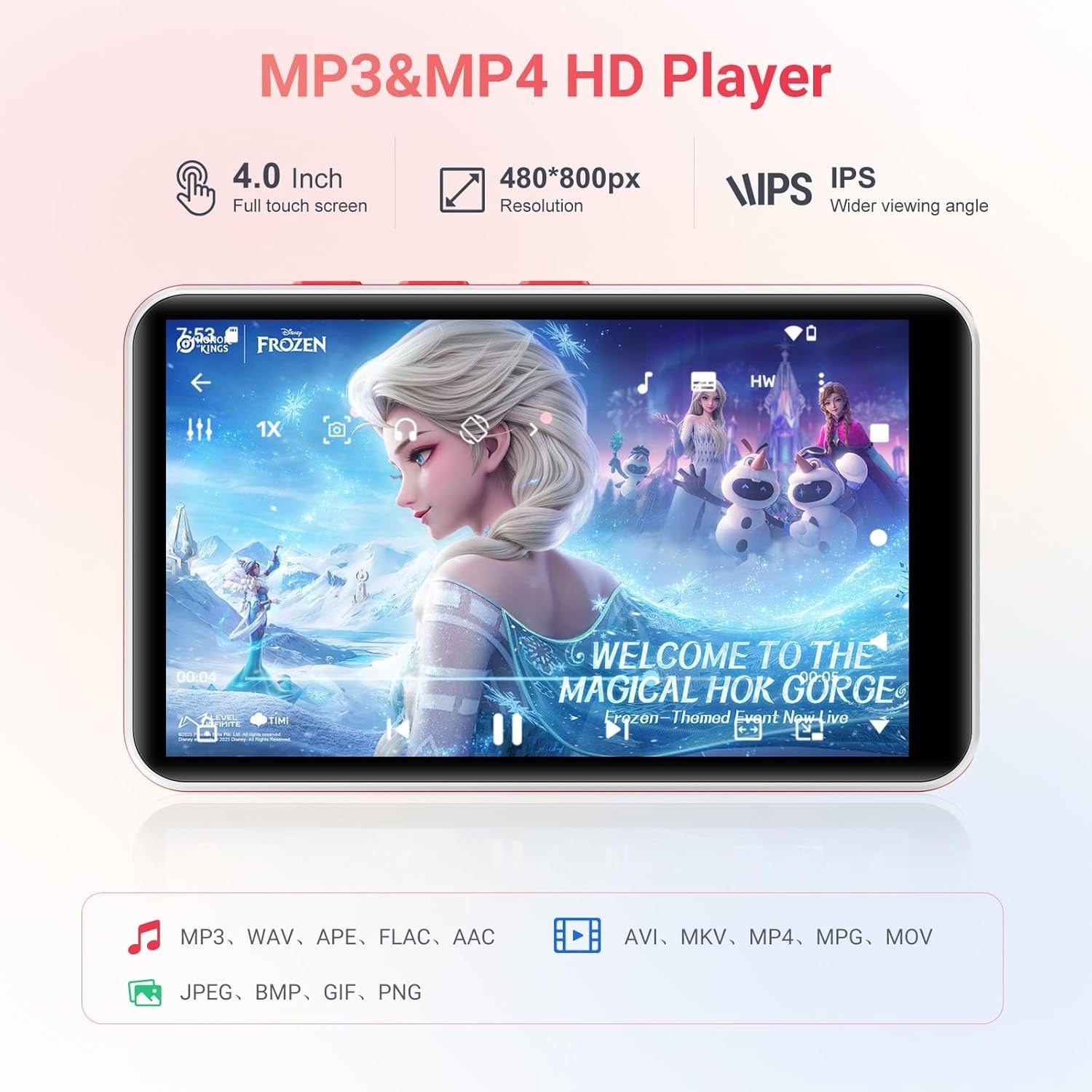 192GB MP3 MP4 Player Android 13 4" Touchscreen Bluetooth WiFi