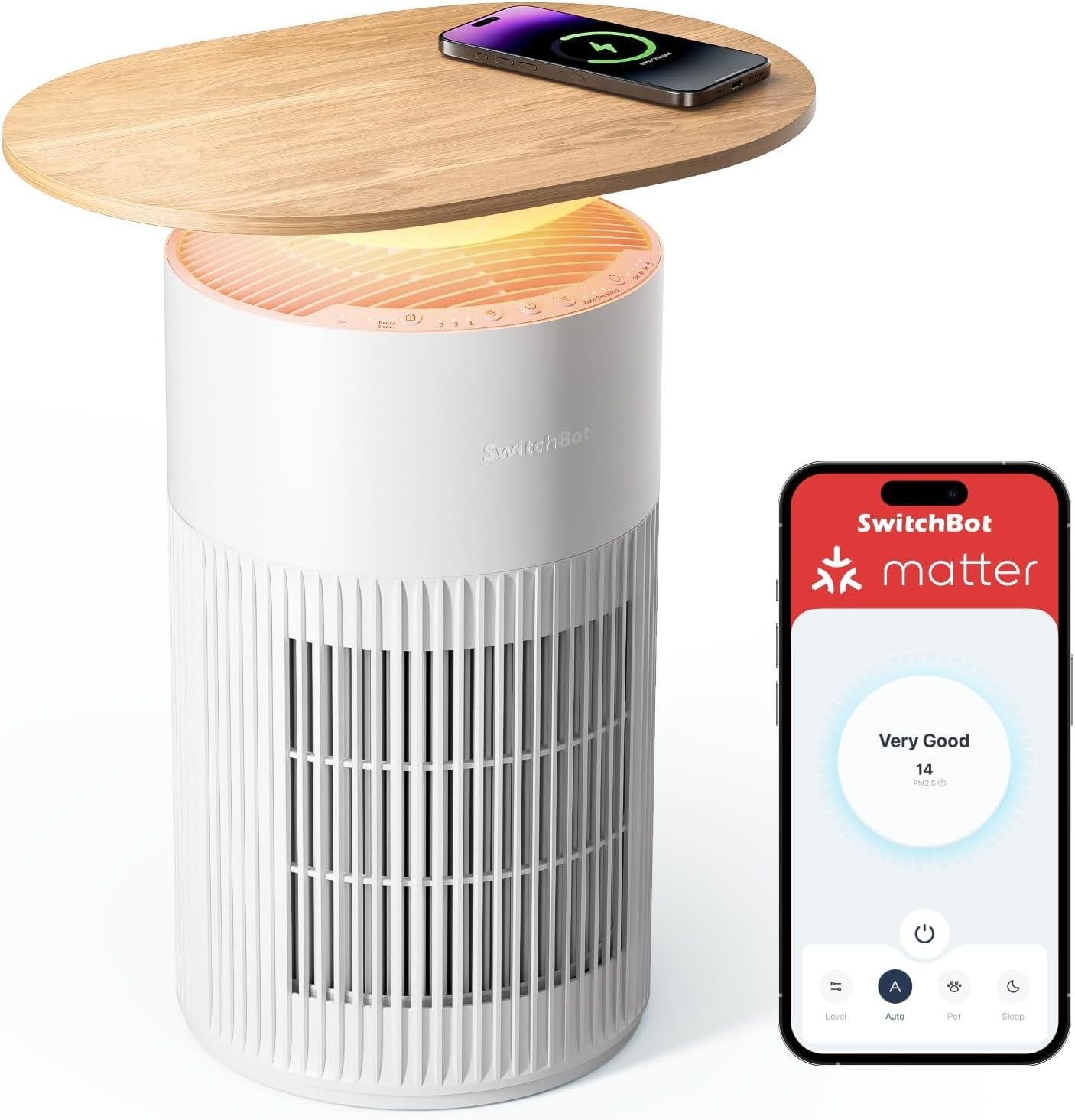 Smart Air Purifier CADR 400m³/h Large Room HEPA Pet Odour Alexa App