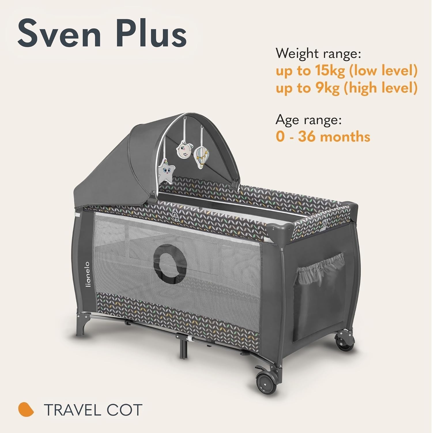 2in1 Travel Cot & Portable Baby Playpen w/ Changing Table + Canopy