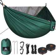 Camping Hammock with Mosquito Net | 290x140cm - 300kg Capacity - Complete Kit