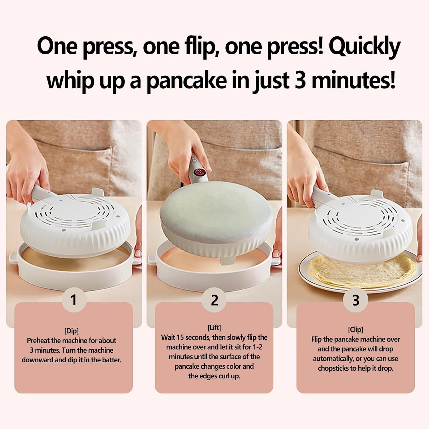 Electric Handheld Crepe Maker 600W Non-Stick Pancake Machine