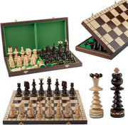 50cm Large Wooden Chess Set – Handcrafted Folding Board & Elegant Pieces