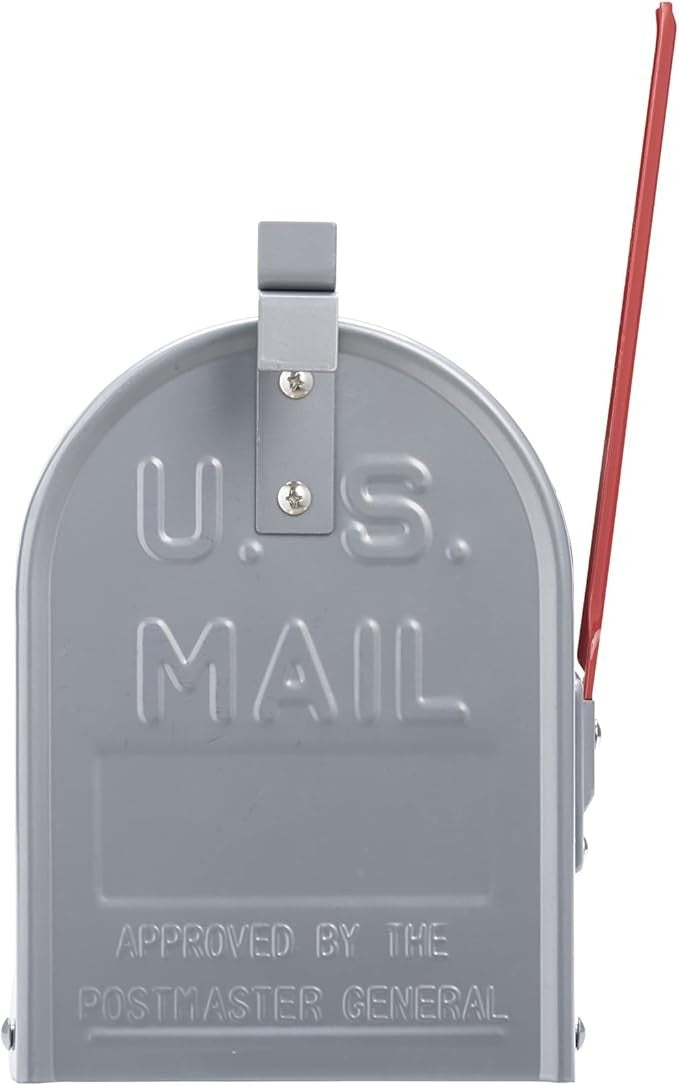 Lockable Silver Aluminium Mailbox Rustproof Outdoor Post Box Easy Access Design