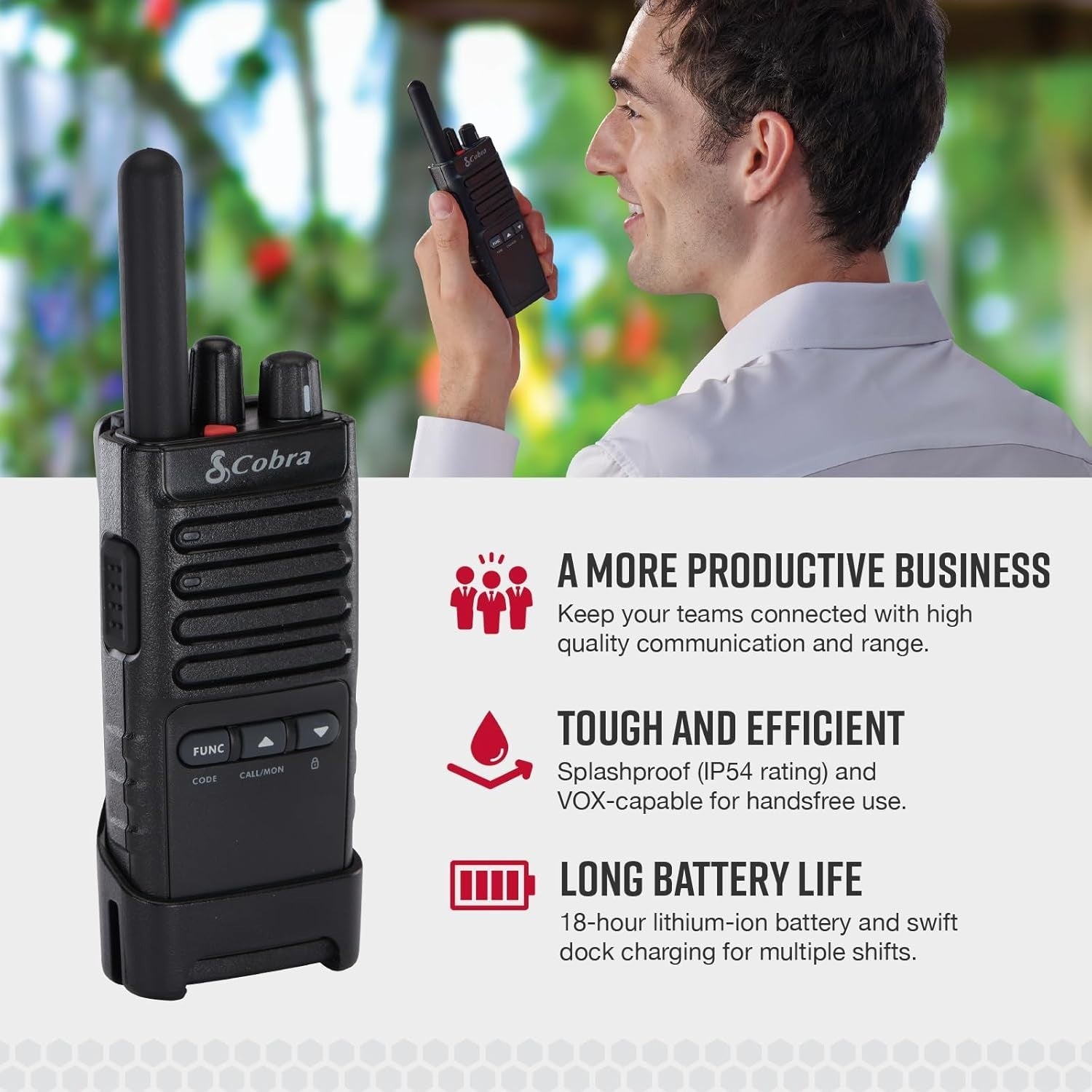 Professional Walkie Talkies 6 Pack PMR446 Rechargeable IP54 2 Way Radios