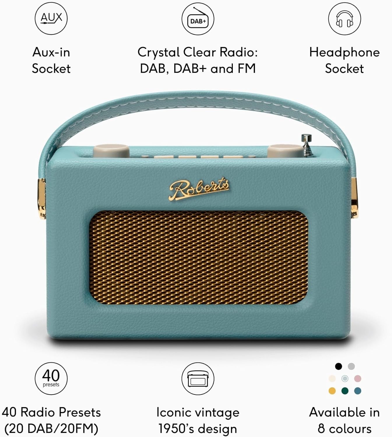 Portable DAB DAB+ FM Radio Bluetooth Retro Dove Egg