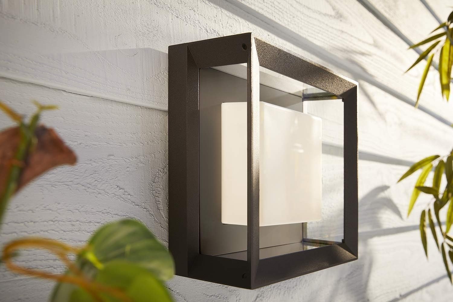 Smart Outdoor LED Wall Light RGB Square – Alexa Garden & Porch Lamp