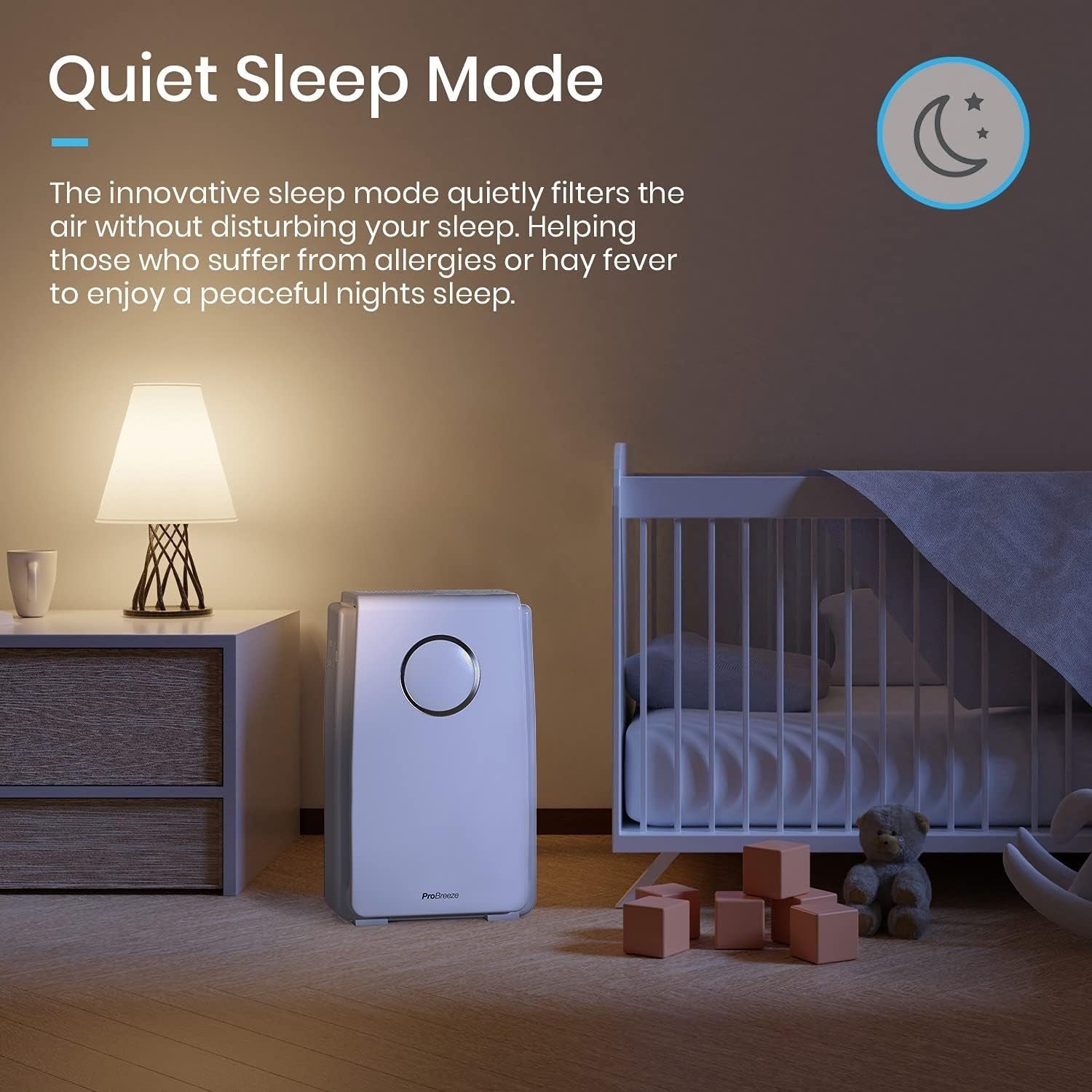 True HEPA Air Purifier Large Room 430 Sq Ft 99.97% Allergen Smoke Odour