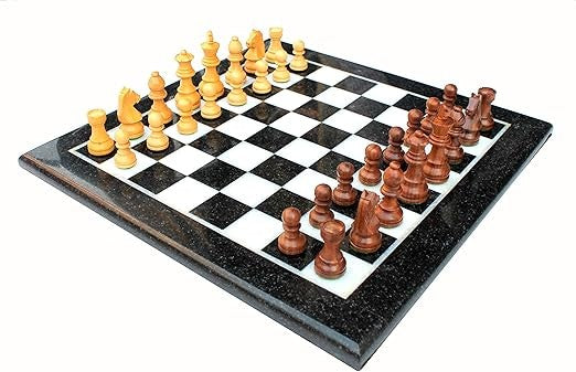 Luxury 20" Green Marble Chess Set – Large Inlaid Board + Brass & Wood Pieces