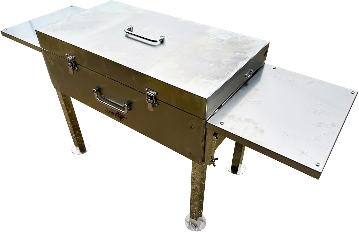 Stainless Steel Rotisserie BBQ Grill Portable Outdoor Charcoal Barbecue
