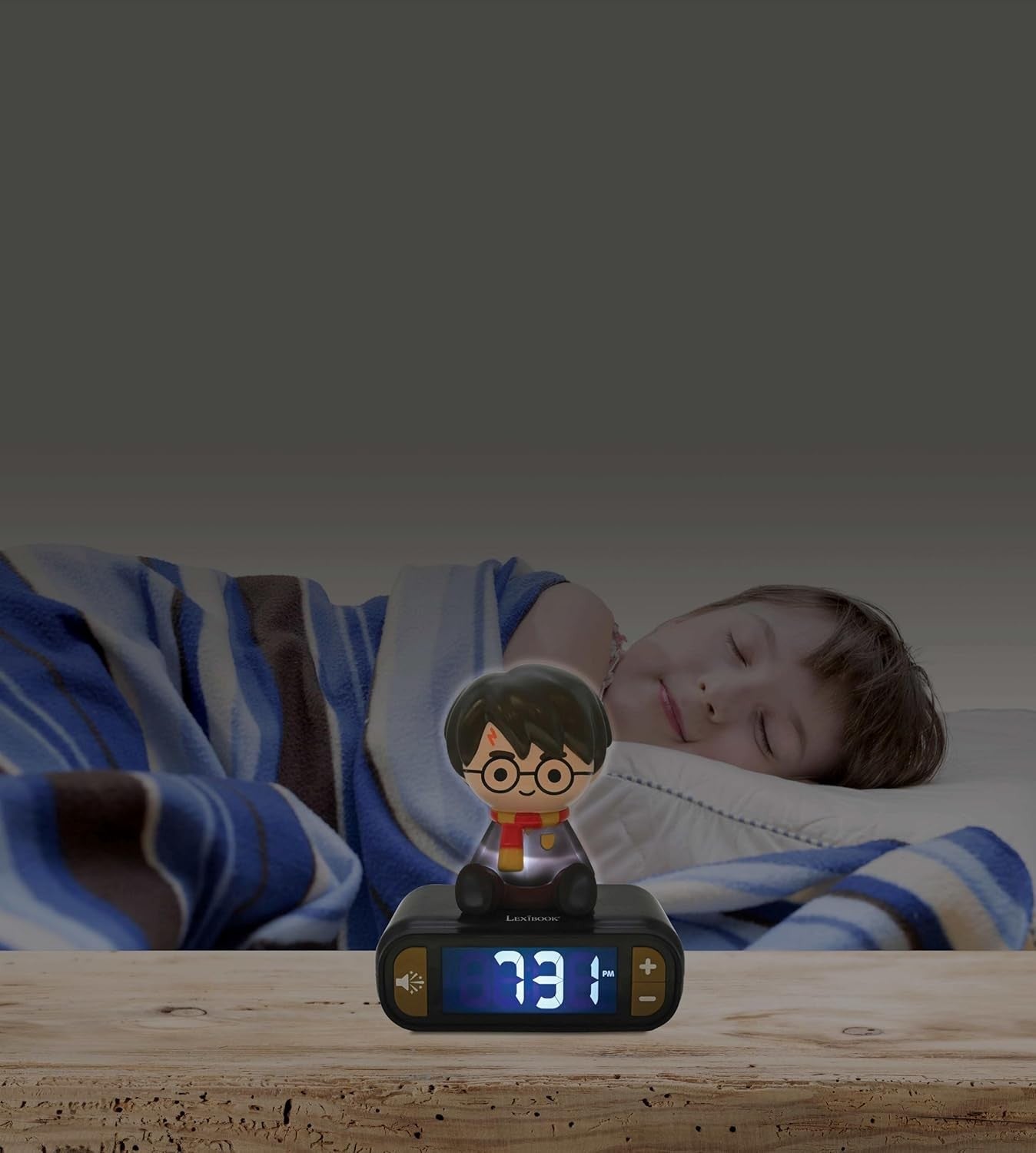 Kids Alarm Clock Night LED Display Snooze Sounds Bedroom Gift