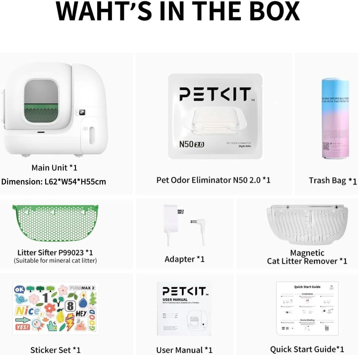 76L Self Cleaning Cat Litter Box App Control Odor Control Multi Cat