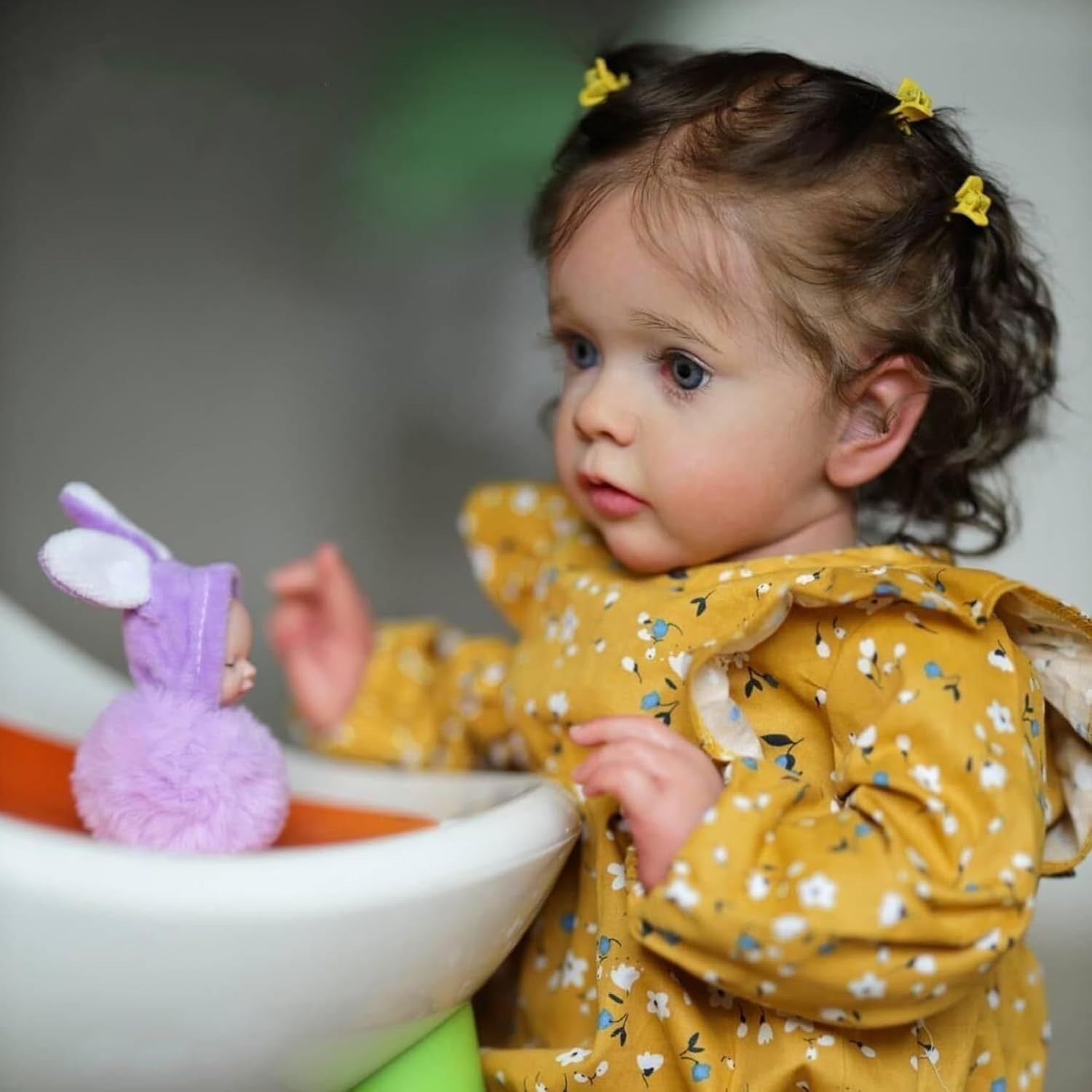 22in Reborn Baby Doll Girl Soft Vinyl Rooted Hair Newborn Toy
