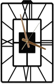 60x39cm Large Modern Wall Clock Silent Quartz Rustic Roman Numerals Decor