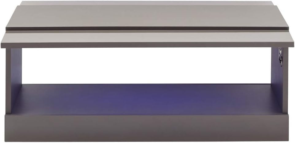 LED Coffee Table with Storage & High Gloss Finish – Modern Grey TV Unit