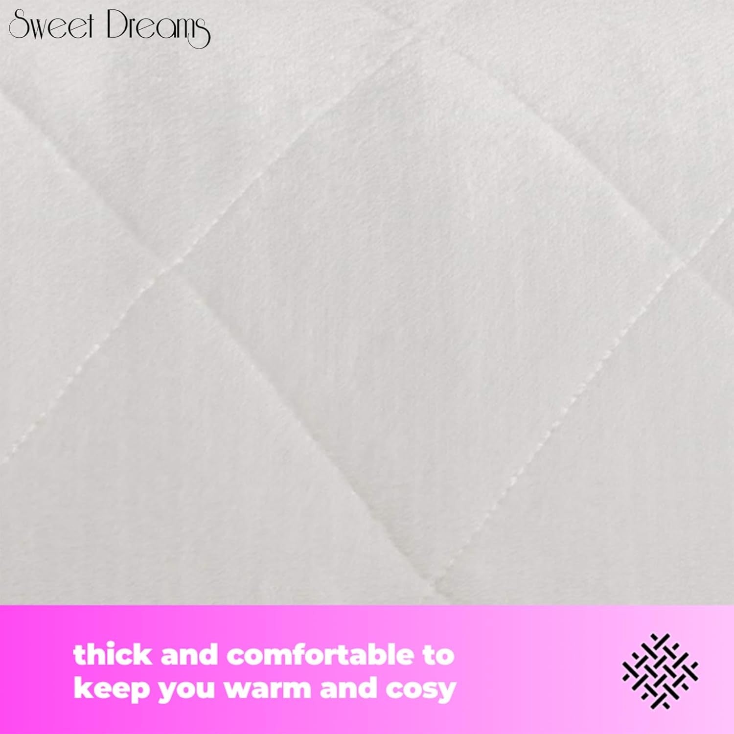 Electric Heated Mattress Cover King Size 203x152cm Dual Control Plush Fleece