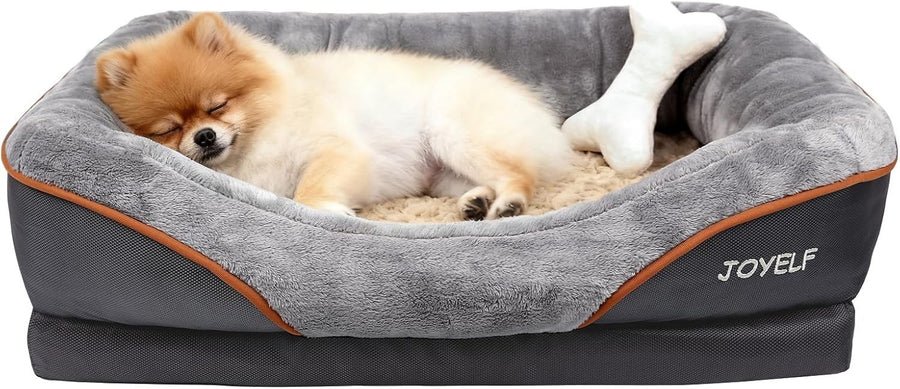 Small Orthopedic Memory Foam Dog Bed Sofa Washable 68x50x15cm