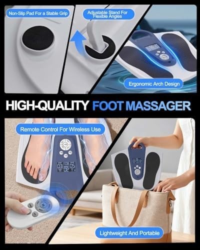 EMS Foot Massager With Heat TENS Pads Pain Relief Circulation 99 Levels