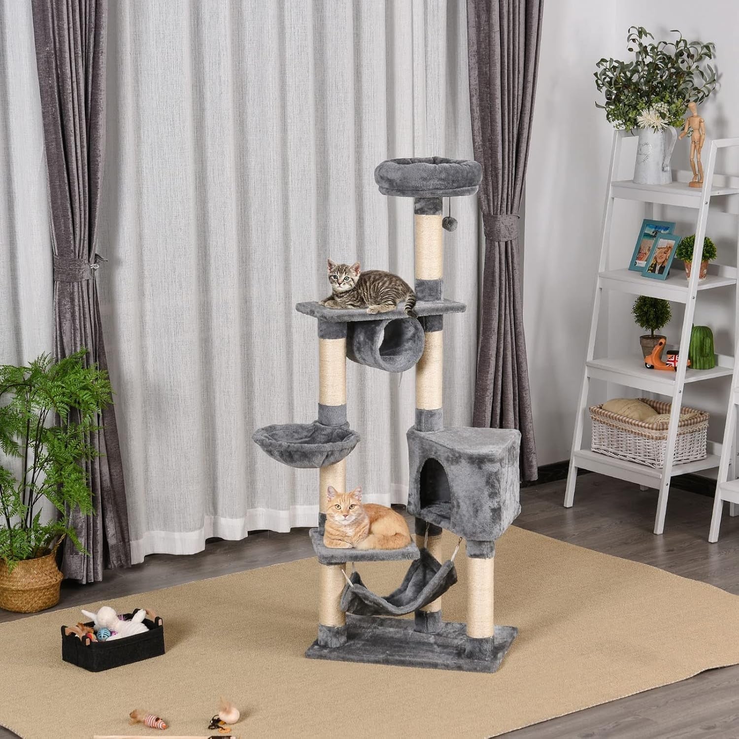150cm Cat Tree Tower Indoor Condo Multi Level Scratching Posts Hammock House