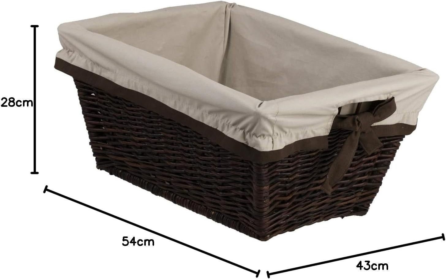 Rustic Wicker Log Basket with Handle for Indoor Wood Storage & Fireplace
