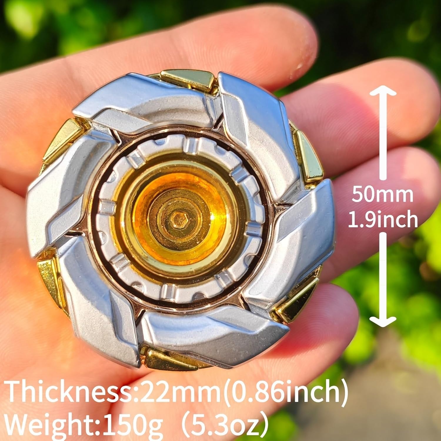 Silver Gold Metal Fidget Spinning Top Open Armor Magnetic EDC Toy