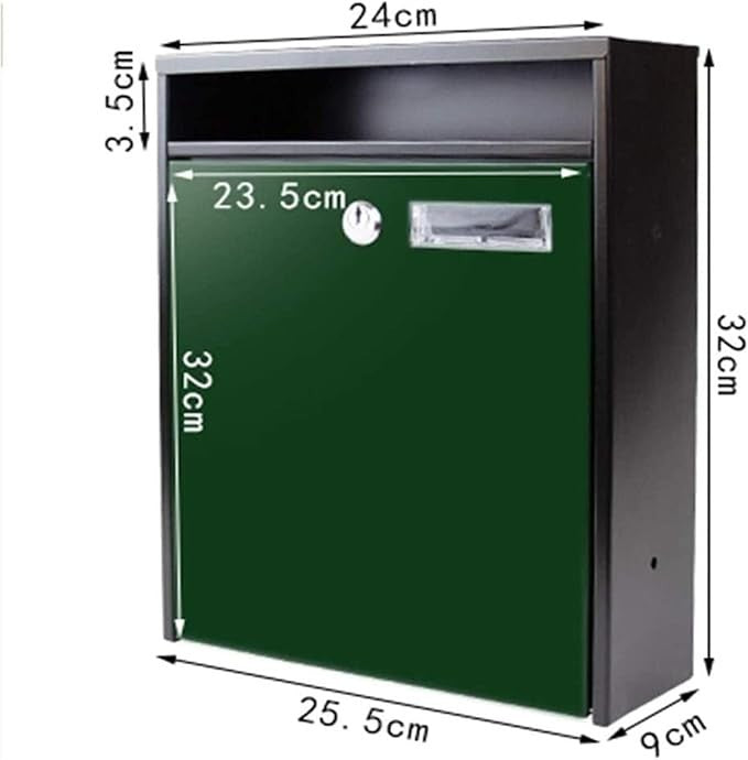 Lockable Wall-Mount Mailbox – Rustproof Steel Post Box with Slot