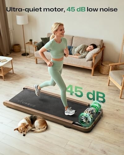 Wooden Under Desk Treadmill Walking Pad 1-6km/h Home Office