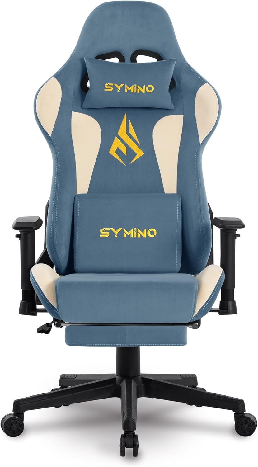 Ergonomic Gaming Chair with Footrest & Lumbar Support – Adjustable Desk Seat