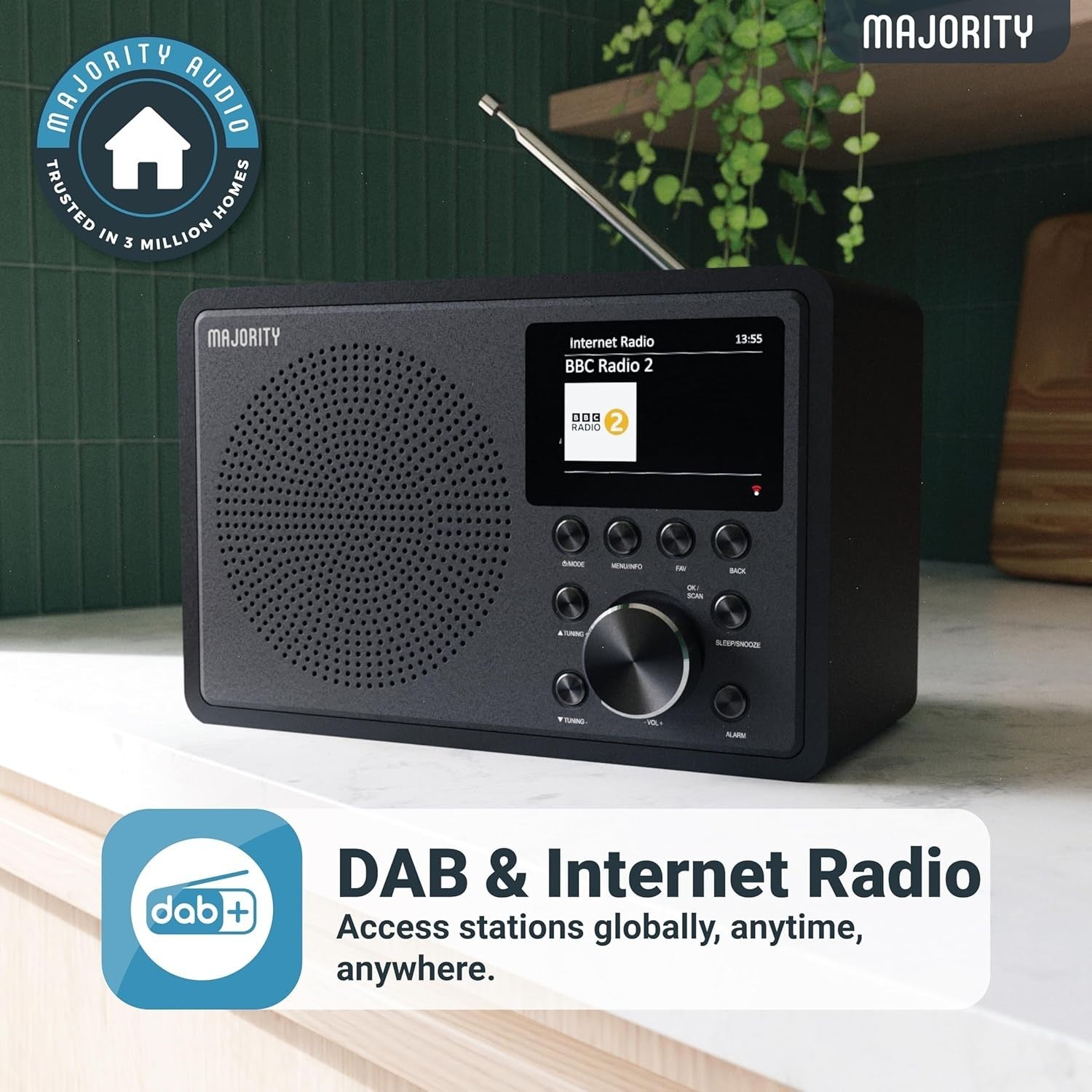 Internet DAB+/FM Radio Bluetooth WiFi Multi-Alarm DSP Speaker