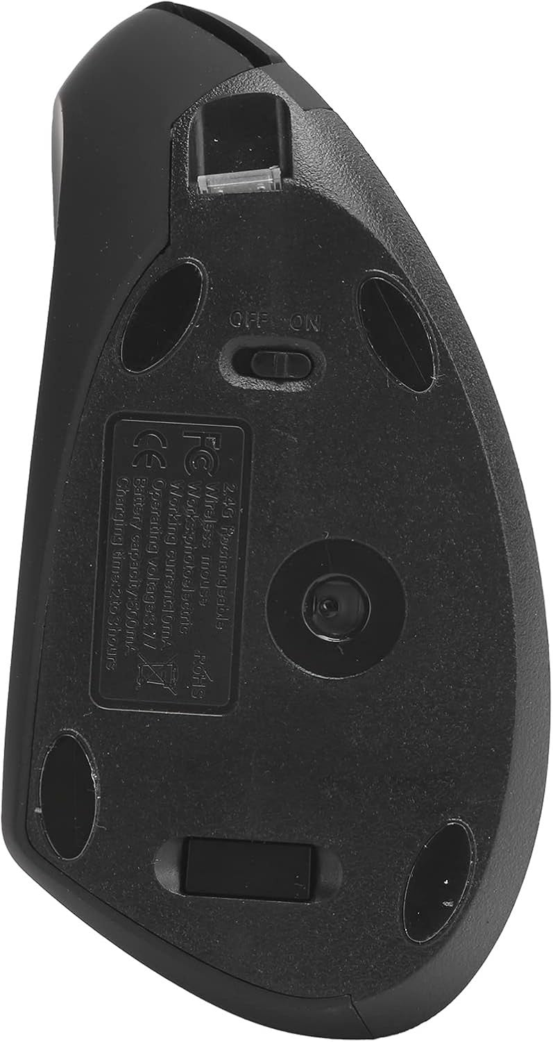Left Handed Vertical Ergonomic Wireless Mouse Rechargeable 1600DPI