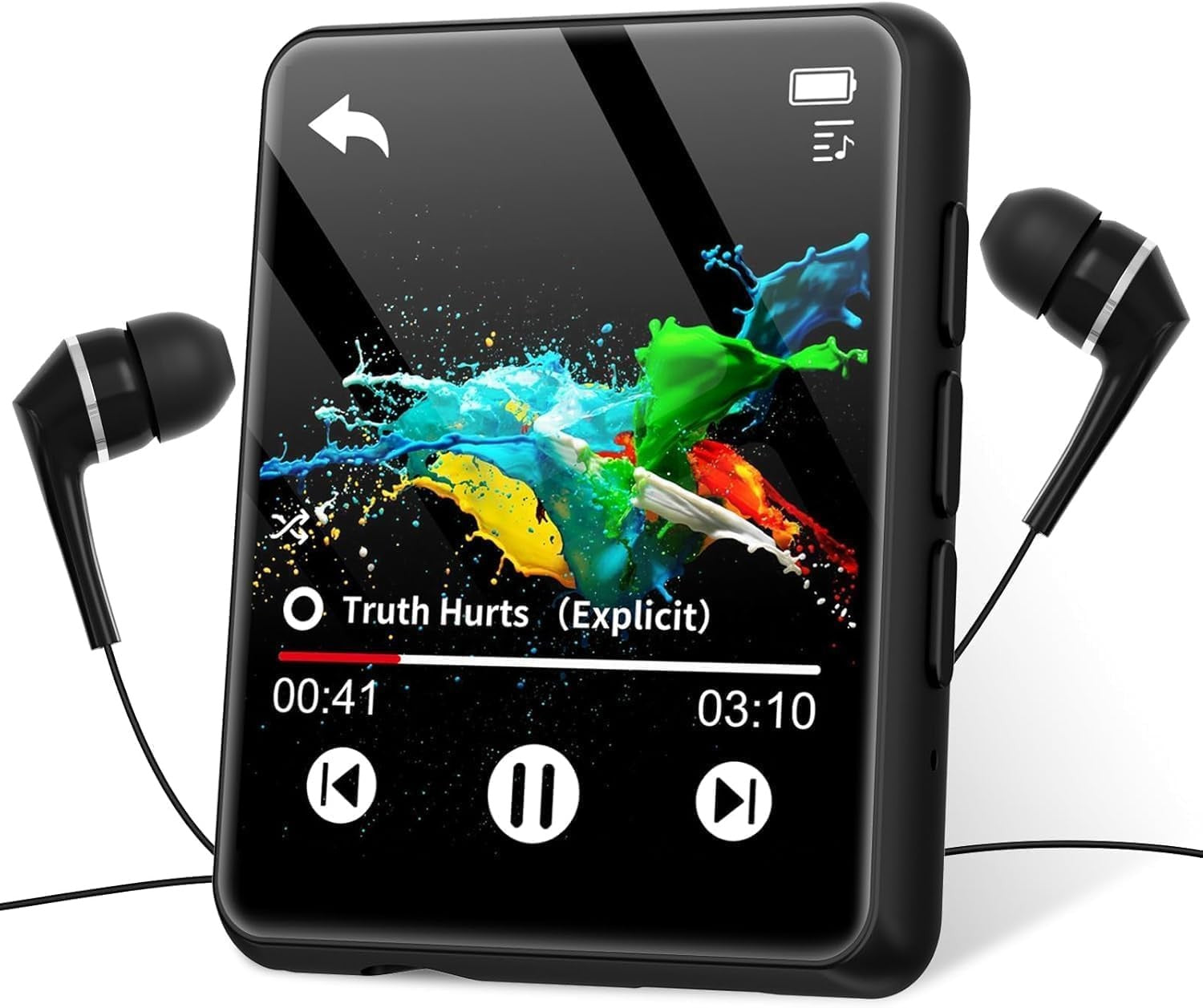 32GB MP3 Player Bluetooth 5.0 Touch Screen FM 128GB Black