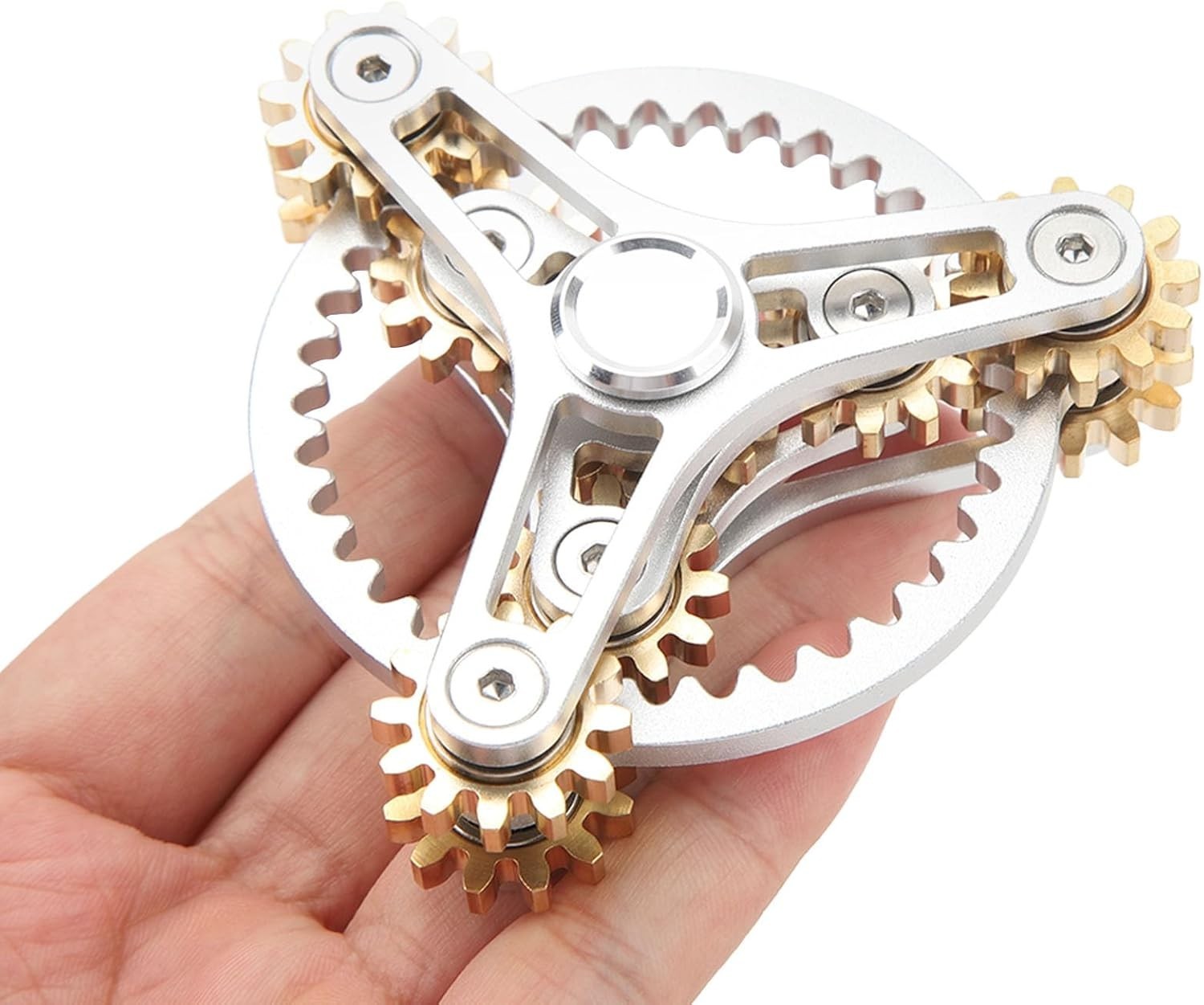 4 Gear Metal Fidget Slider Quiet Stress Relief ADHD Desk Pocket Toy