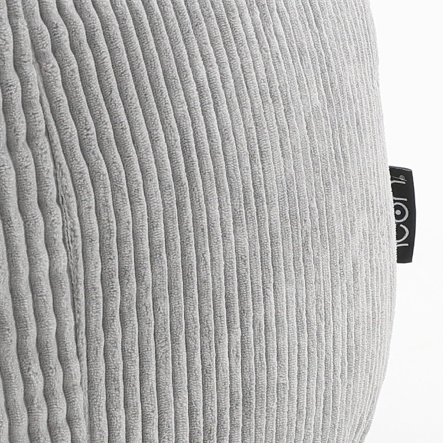 2x Grey Cord Bean Bag Chairs | Large Lounge Seating for Adults & Teens