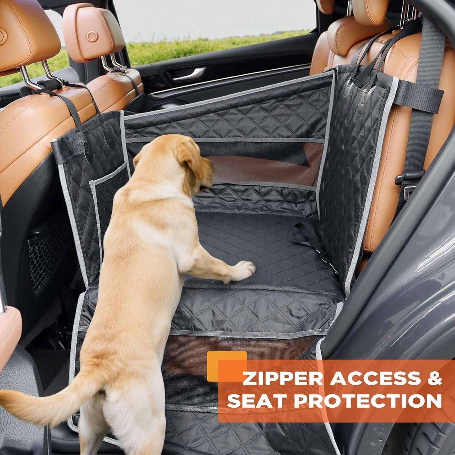 Dog Car Seat Extender Hard Bottom Waterproof Hammock Medium Pet Travel