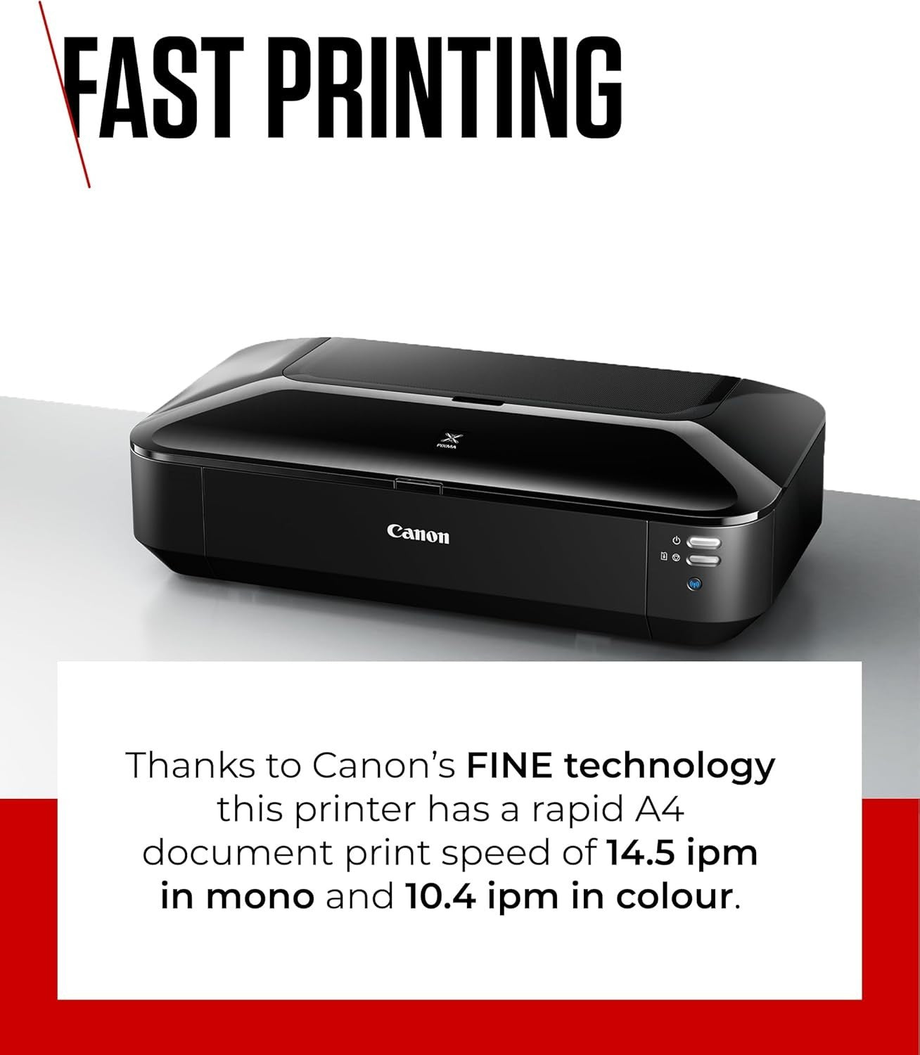 Wireless A3+ Inkjet Printer 5-Ink High-Resolution Black