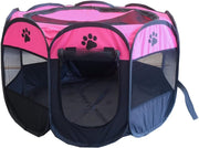 Portable Foldable Pet Playpen 72cm Dog Cat Crate Tent 600D Oxford Fabric Rose