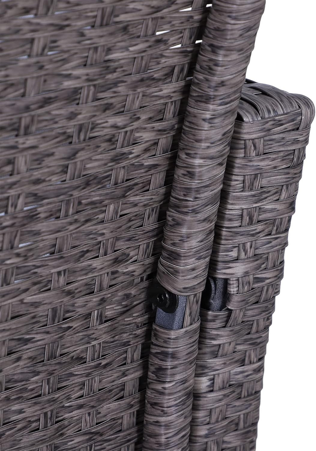 5pc Rattan Garden Furniture Set Outdoor Chairs Table Stools Cushions