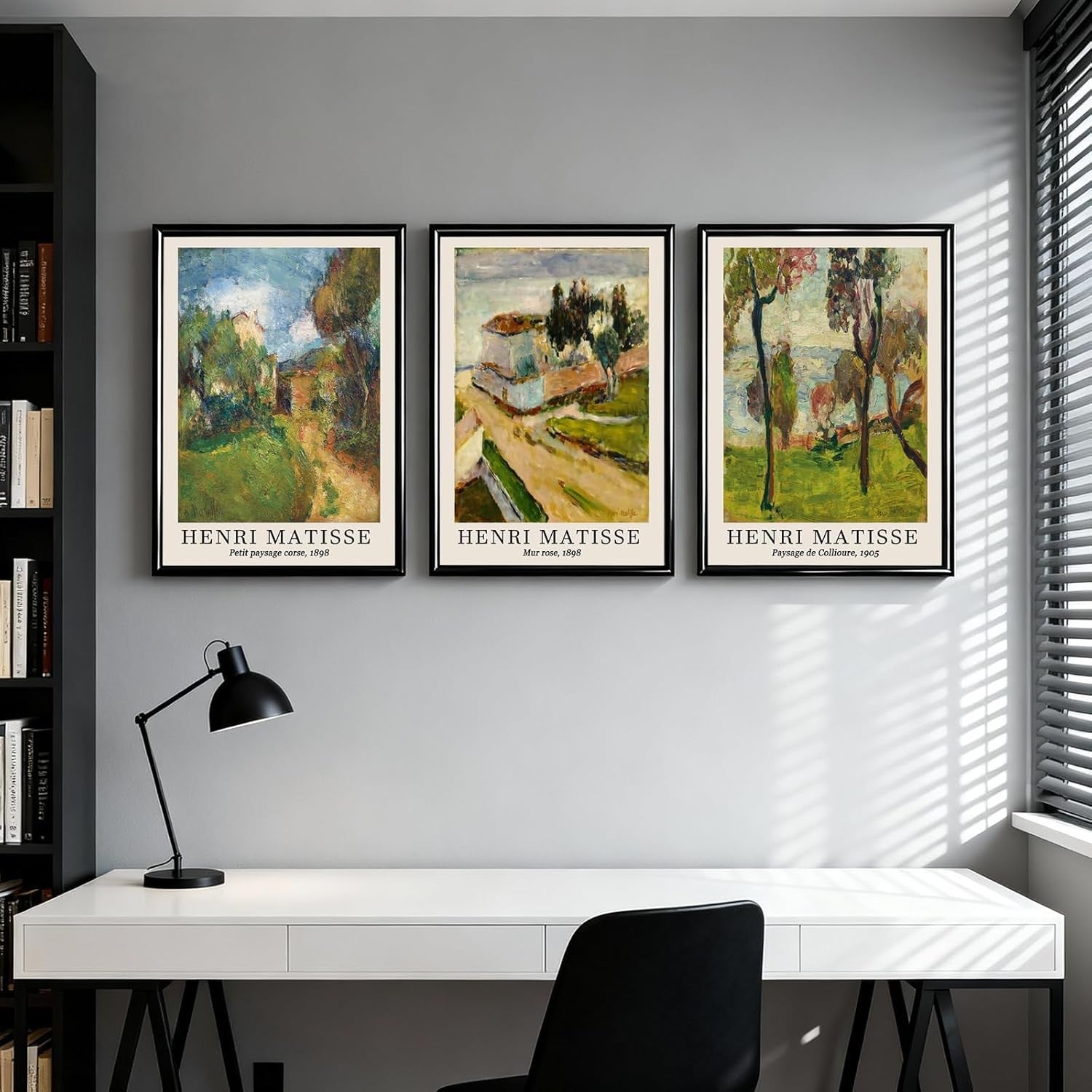 Abstract Vintage Landscape Canvas Wall Art Set of 3 Large Prints 60x90cm