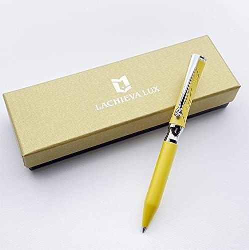 Luxury Yellow Crystal Ballpoint Pen Metal Executive Gift Box