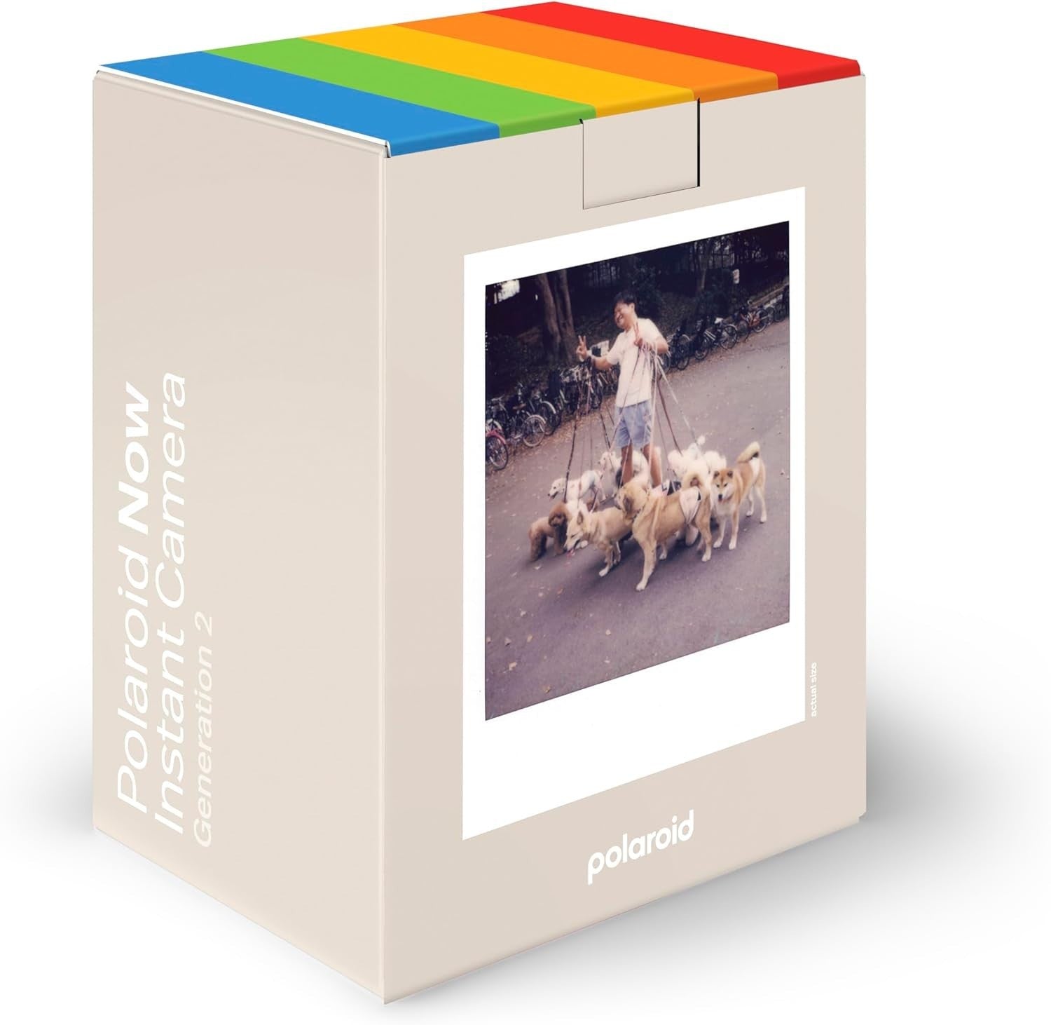Instant Camera Vintage White USB-C Rechargeable Double Exposure