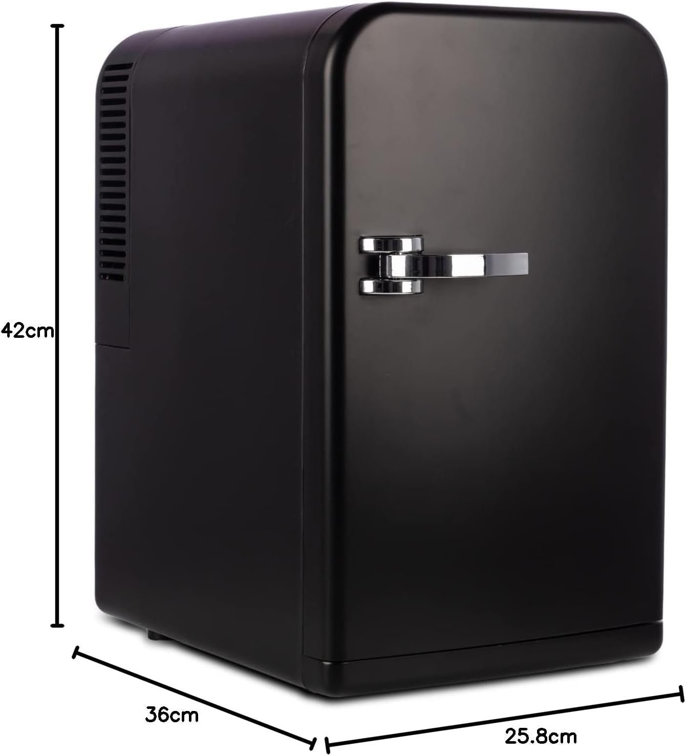 15L Black Mini Fridge Portable AC/DC Tabletop Cooler & Warmer