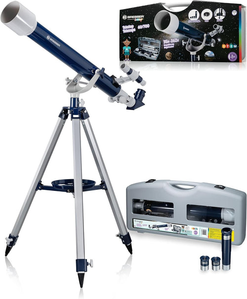 Junior 60/700 AZ Refractor Telescope Blue High Power Kids Astronomy