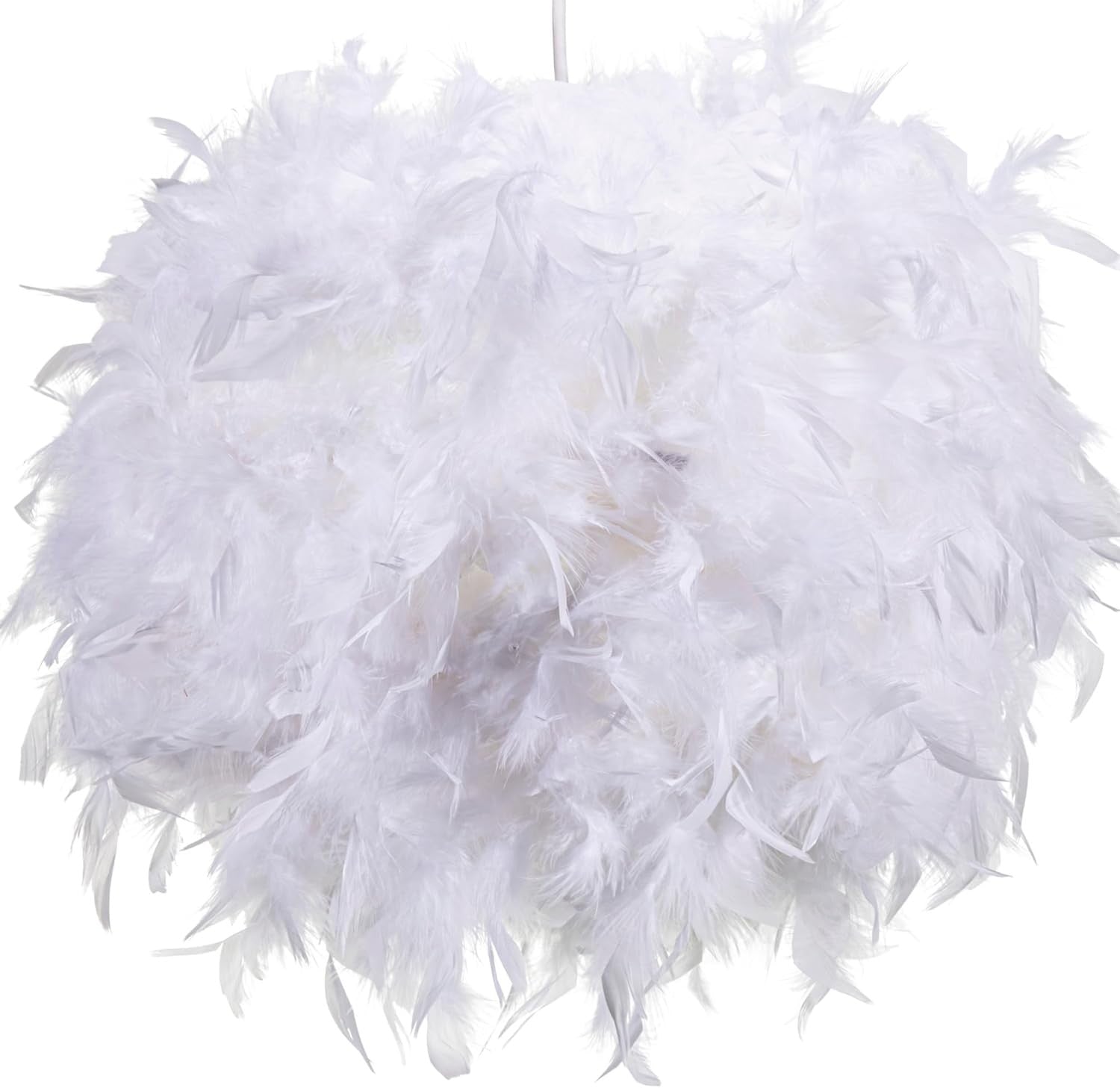 40cm White Feather Lampshade Ceiling Pendant Soft Luxury Light Shade