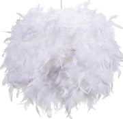 40cm White Feather Lampshade Ceiling Pendant Soft Luxury Light Shade